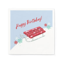 Sledding & Hot Cocoa Winter Birthday Party 