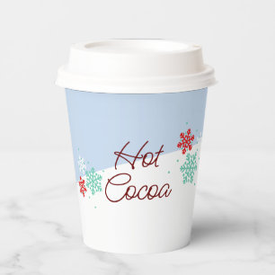 Sledding Hot Cocoa Winter Birthday Party Paper Cup