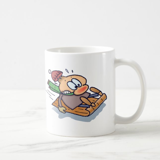 Sledding, I Brake For Nobody! Coffee Mug (Right)