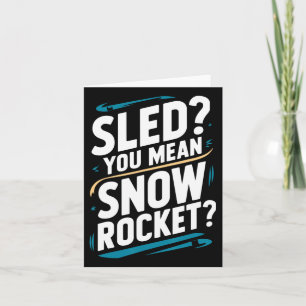 Sledding Snow Sled Winter Sport Winter Outdood Act Card