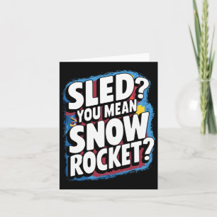Sledding Snow Sled Winter Sport Winter Outdood Act Card