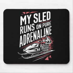 Sledding Snow Sled Winter Sport Winter Outdood Act Mouse Mat