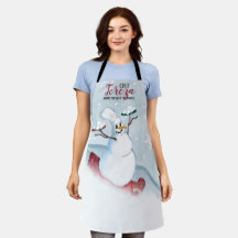 Sledding snowman chef personalised cooking baking