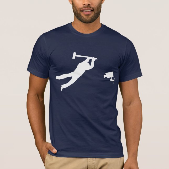 Sledgehammer to a Surveillance Camera T-Shirt (Front)