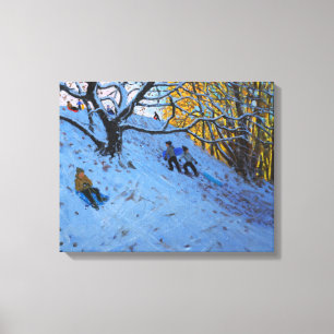 Sledging Allestree Golf course Canvas Print