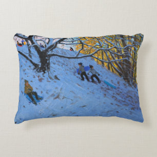 Sledging Allestree Golf course Decorative Cushion