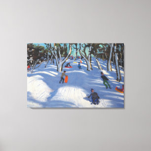 Sledging at Ladmanlow 2012 Canvas Print