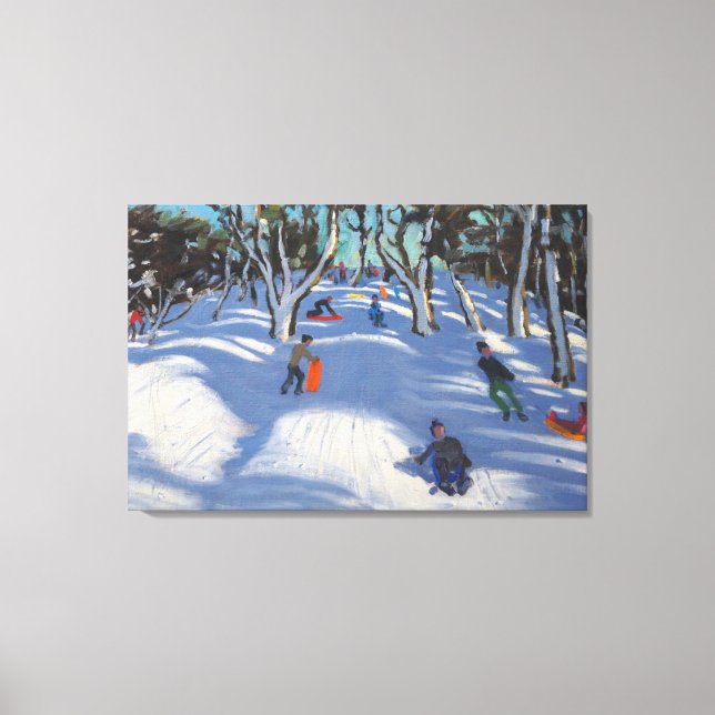 Sledging at Ladmanlow 2012 Canvas Print (Front)