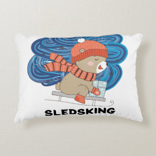 Sledsking Personalizable  Decorative Cushion