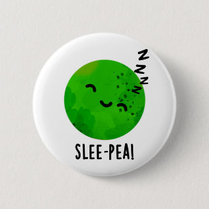 Slee-pea Funny Sleeping Pea Pun 6 Cm Round Badge