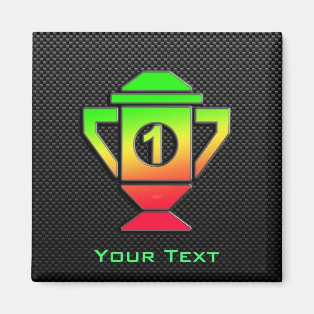 Sleek 1st Place Trophy Magnet (Front)