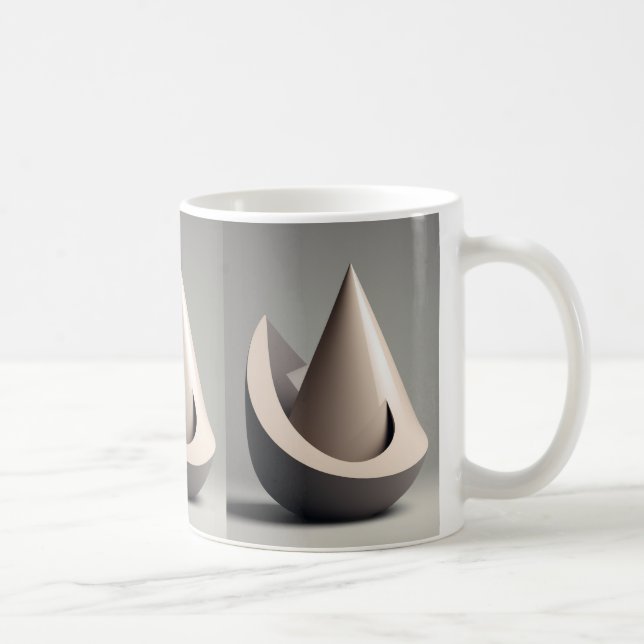 Sleek 3D shape Design Mug (Right)