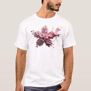 Sleek ABSTRACT FLOWER 32 Original Art T-Shirt
