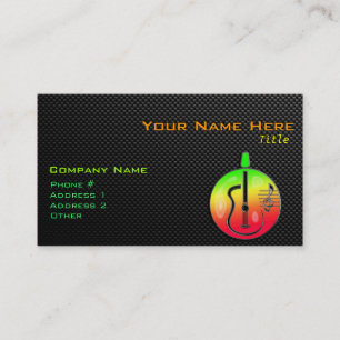 Sleek Acoustic Guitar Business Card