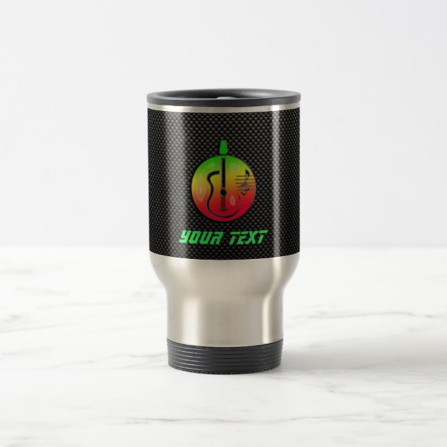 Sleek Acoustic Guitar Travel Mug (Center)