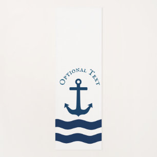 Sleek Anchor Nautical Custom Yoga Mat