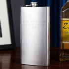 Sleek and Elegant Engraved Stainless Steel Flask