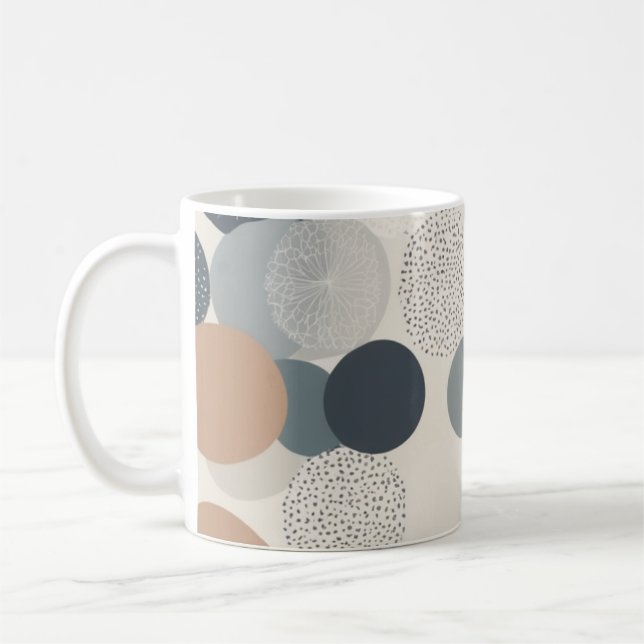 Sleek and minimalist pattern design inspired coffee mug (Left)