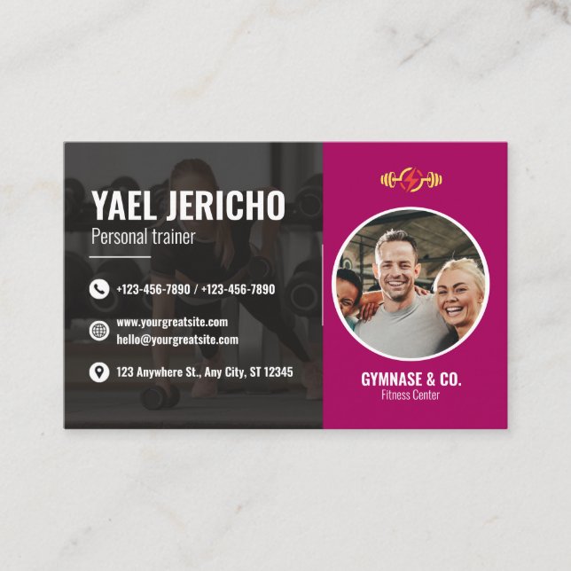 Sleek and Modern Personal Trainer Business Card (Front)