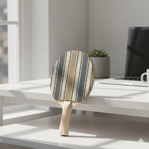 Sleek and Modern Stripe Pattern Ping Pong Paddle