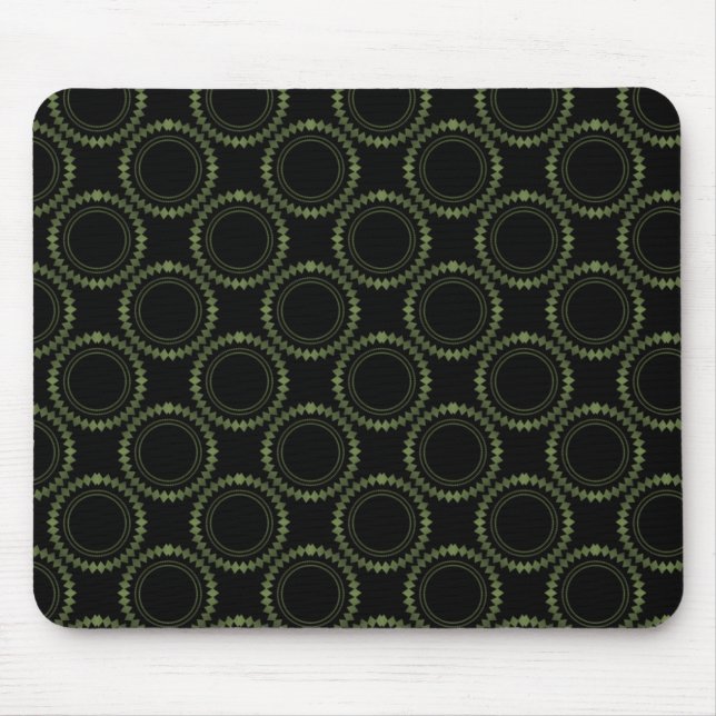 Sleek and Polished Mousepad, Olive Green Mouse Mat (Front)