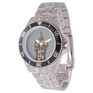 Sleek and Scary Halloween Stainless Steel Bracelet Watch