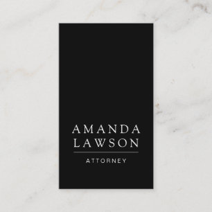 Sleek Black (appointment) Appointment Card