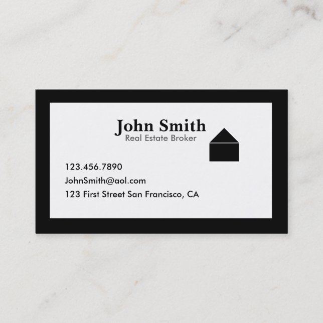 Sleek Black Business Card (Front)