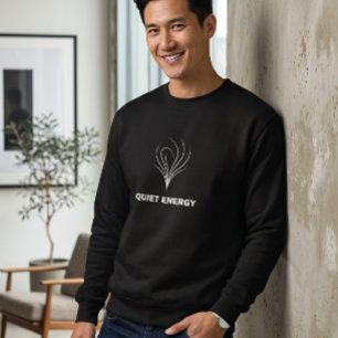 Sleek Black Crewneck Sweatshirt   Quiet Energy