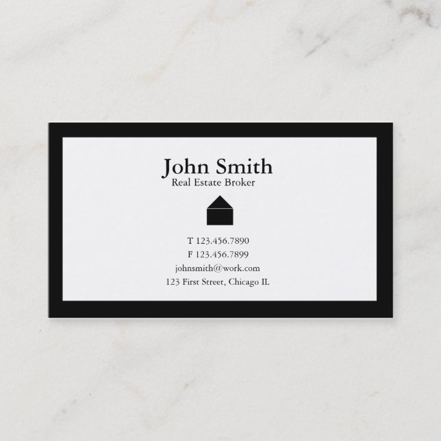 Sleek Black II Business Card (Front)