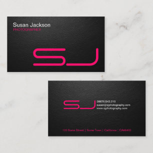 Sleek Black Photographer's Business Card