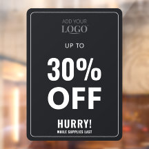 Sleek Black Store Promo Clearance Sale Discount