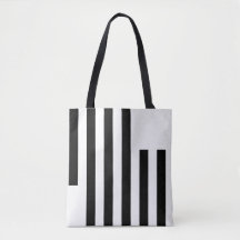 Sleek Black & White Custom Tote Bag