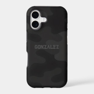Sleek Camo Deep Black Dark Charcoal Customisable