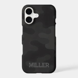 Sleek Camo Deep Black Dark Charcoal Monogram
