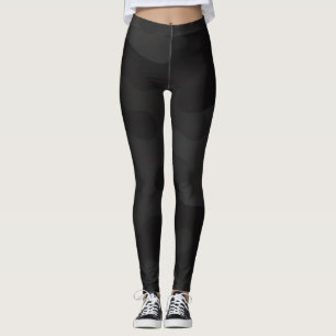 Sleek Camo Deep Black Dark Charcoal Tones Modern Leggings