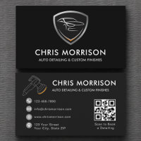 Sleek Car Detailing Shield QR Code Professional