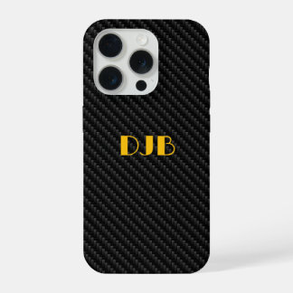 Sleek Carbon Fibre Weave Texture, Modern iPhone 15 Pro Case