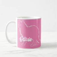 Sleek Cat Silhouette - Purr-fect Morning Companion