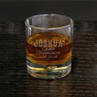 Sleek Classic Engraved Byrne Whiskey Glass