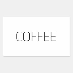 Sleek Coffee Rectangular Sticker