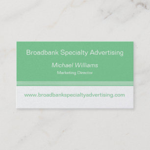 Sleek Colour Block Business Card, Kelly Green Card