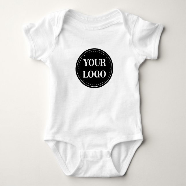 Sleek, contemporary, polished,& customisable baby bodysuit (Front)