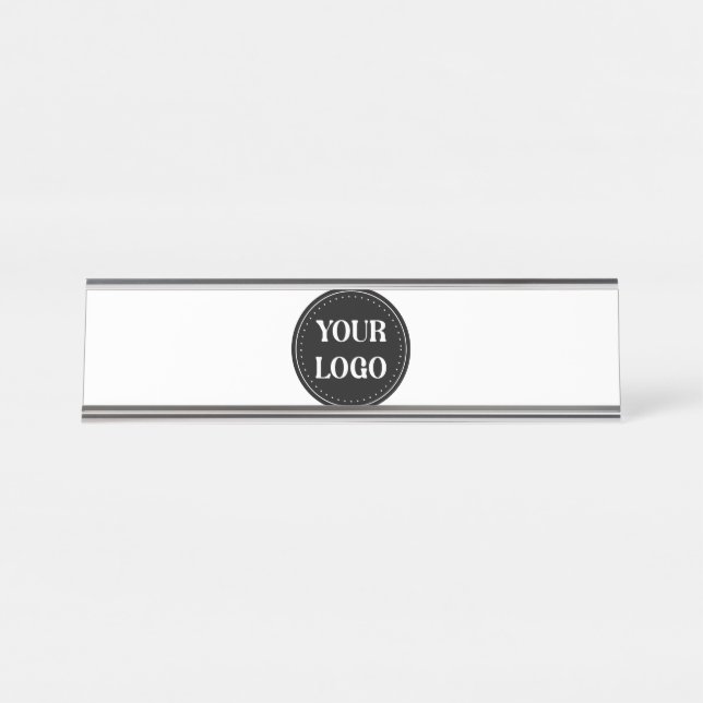 Sleek, contemporary, polished,& customisable desk name plate (Front)