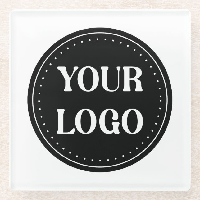 Sleek, contemporary, polished,& customisable glass coaster (Front)