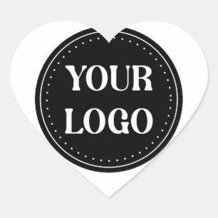 Sleek, contemporary, polished,& customisable heart sticker