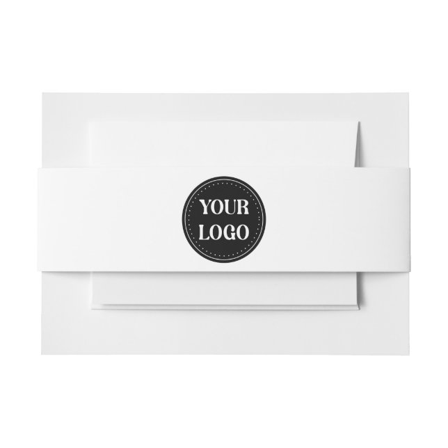 Sleek, contemporary, polished,& customisable invitation belly band (Front Example)