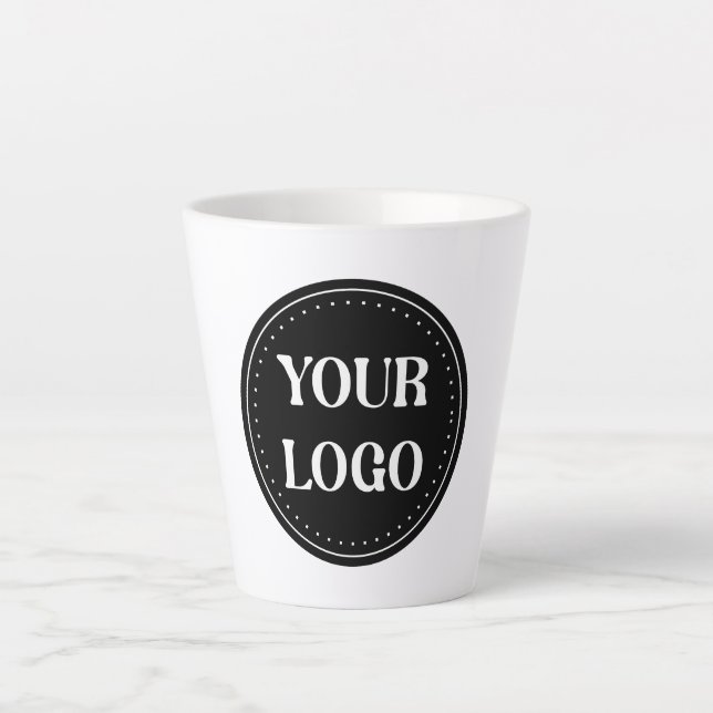 Sleek, contemporary, polished,& customisable latte mug (Front)
