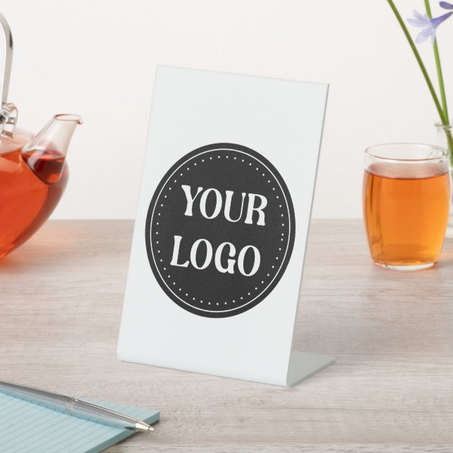 Sleek, contemporary, polished,& customisable pedestal sign (In SItu)