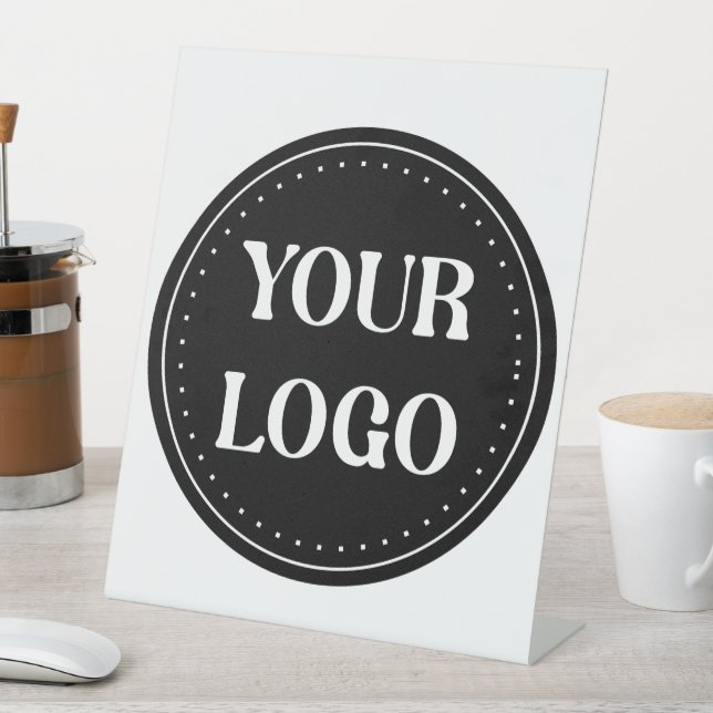 Sleek, contemporary, polished,& customisable pedestal sign (In SItu)